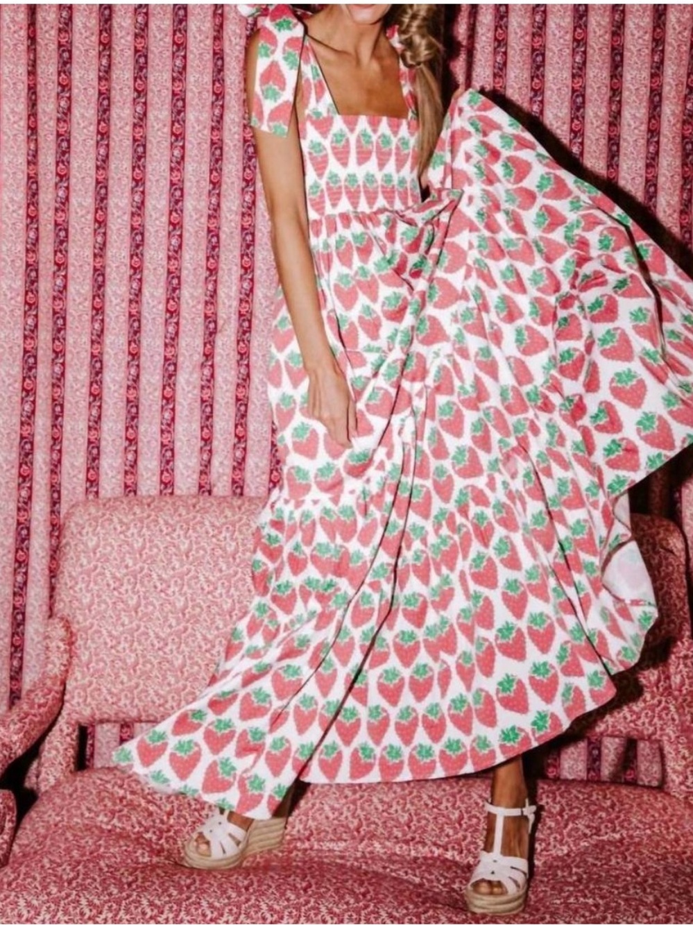 Summer Tie-Strap Maxi Dress